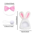 thumbnail image 5 of Easter Bunny Porch Goose Outfits for Cement Goose 23"/ 17" Lawn Goose Statue Clothes Bunny Ear Hat and Bow Tie Tail Easter Goose for Easter Party Yard Outdoor, 5 of 9