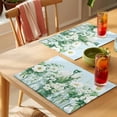 thumbnail image 4 of White Floral Vases Placemats Set of 4 Tulip Spring Flowers Blue Place Mats Indoor Wipeable Table Mats Washable Cloth Dining Table Placemats for Kitchen Holiday Party Home Decor 13x19 Inch, 4 of 9