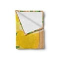 thumbnail image 2 of East Soft Flannel Fleece Throw Blanket, Bamboo Tree Branches Full Moon and Abstract Curvy Clouds Stars Eastern, Cozy Plush for Indoor and Outdoor Use, 70" x 90", Yellow Green Pale Brown, by Ambesonne, 2 of 6