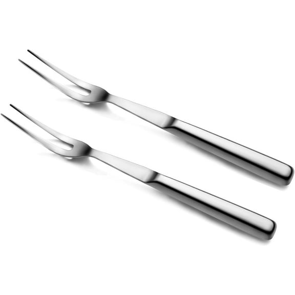 Soro Essentials – Set of 2- Stainless Steel Pot Fork Two Tine with Hollow Handle- Mirror Polished Serving Utensils Cutlery Utensil Elegant Design for Home Kitchen Banquet Buffet Restaurant