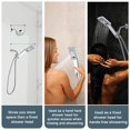thumbnail image 4 of BRIGHT SHOWERS Ensemble de Pommeau de Douche à Main Haute Pression avec Tuyau de Douche Flexible de 60 Pouces et Support de Bras de Douche Réglable, 3 Réglages de Pulvérisation, Baguette de Douche, Chrome, 4 of 4