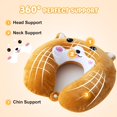 thumbnail image 2 of Travel Pillow Kids Adult Cute Neck Traveling Memory Foam Airplane Sleep Mask Animal Flight Head Rest Support Cars Long Flights Dog 9 12 Y O, 2 of 18