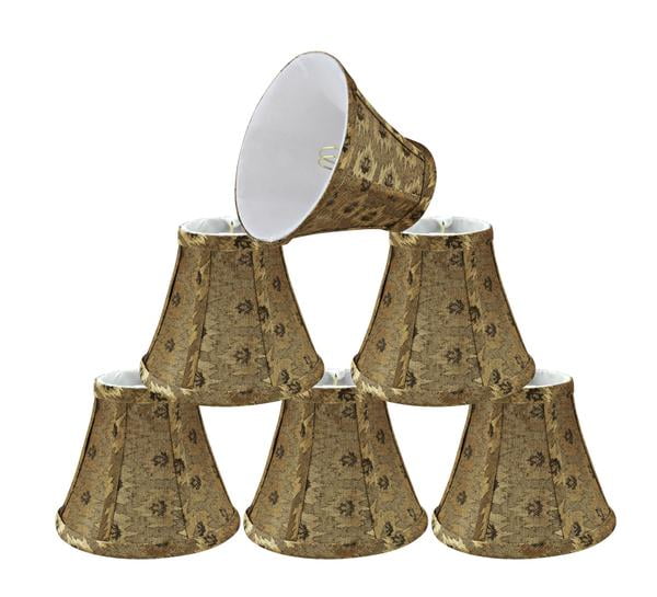 Urbanest Faux Leather Mini Chandelier Lamp Shades Bell 3" x 6" x 5" Set of 9 