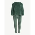 thumbnail image 5 of Joyspun Women's Plush Long Sleeve Top and Pants Pajama Set, 2-Piece, Size XS-3X, 5 of 5