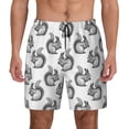 thumbnail image 3 of Uemuo Black Squirrel Pattern Mens Swim Trunks Quick Dry Board Shorts with Mesh Lining, Stretch Beach Shorts Quick Dry No-Chafing Board Shorts-, 3 of 9