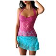 thumbnail image 1 of Top transparente con encaje para mujer, blusa sexy y casual de manga corta., 1 of 1