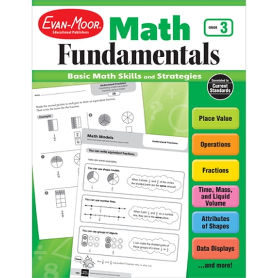 Pre-Owned Math Fundamentals, Grade 3 (Paperback) by Evan-Moor Educational Publishers