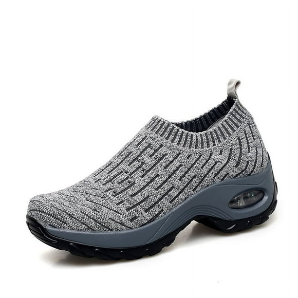 Women's Walking Shoes Slip on Sock Sneakers Lady Girls Nurse Mesh Air Cushion Arch Support Platform Loafers Shoes for Women Girls