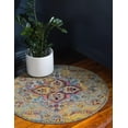 thumbnail image 3 of Unique Loom Vita Collection Area Rug - Van Gogh (8' Round Yellow/Beige), 3 of 10