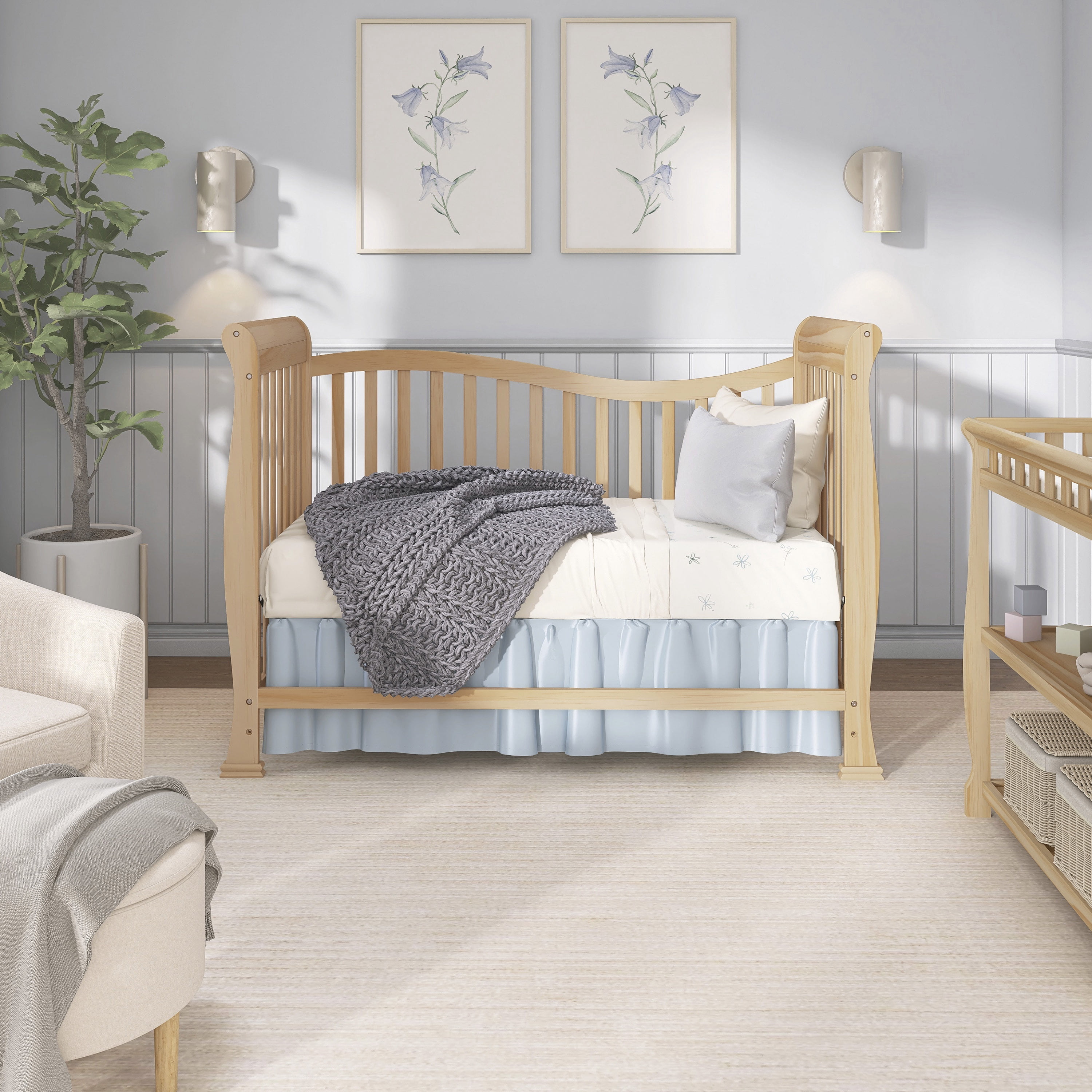 Dream On Me Violet 7-in-1 Convertible Life Style Crib, Natural