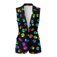 thumbnail image 2 of Uorisanigo Dog Paw Pattern Womens Vest Open Front V Neck Women's Sleeveless Vest Jacket Size 2XL with Pockets Vests Top Casual, 2 of 7