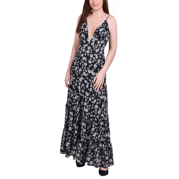 NY Collection Tiered Spaghetti Strap Maxi Dress