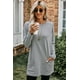 thumbnail image 4 of ABPHQTO Top gris largo con bolsillos para mujer, 4 of 5