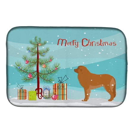 Leonberger Merry Christmas Tree Dish Drying Mat