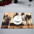 thumbnail image 1 of EREHome Set de 2 Sets de Table Tropicaux Palmier, Protection de Table d'Été Plage Coucher de Soleil 12x18 Pouces, 1 of 5