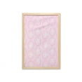 thumbnail image 1 of Pastel Wall Art with Frame, Soft Toned Abstract Shapes Antique Rose Motif Repetition Tender Hippie Feels, Printed Fabric Poster for Bathroom Living Room, 23" x 35", Pale Pink White, by Ambesonne, 1 of 2