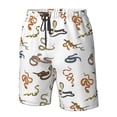 thumbnail image 5 of Kdxio Snake Pattern Mens Casual Shorts - Drawstring Summer Beach Sports Shorts for Men, 5 of 9