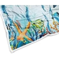 thumbnail image 4 of Turtle Blanket Sea Animal Starfish Throw Blanket Kids Blankets Throws Sea Turtle Gifts for Women Boys Girls Aqua Teal Blue Super Soft Cozy Flannel Throw Blanket for Couch Sofa Bed, 60X90IN, 4 of 5