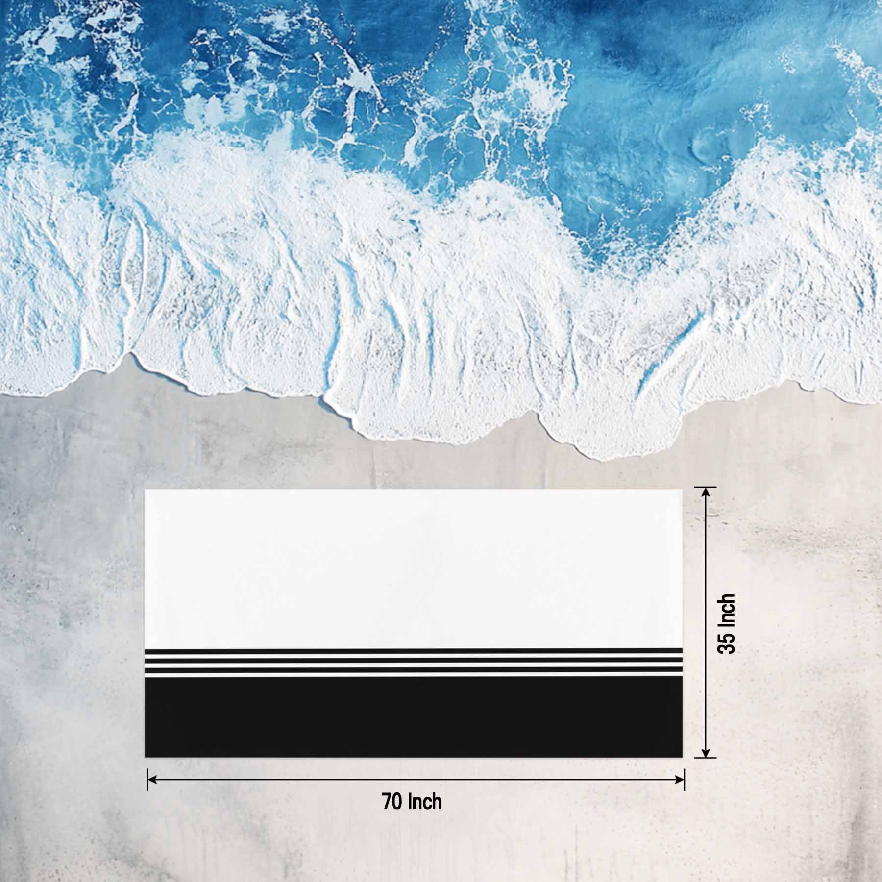 Beach Towel Black White Stripes Bath Pool Towels Minimalist Absorbent Beach Towel Soft Large Quick Dry Lightweight Camping Travel Sports Yoga Gym Swim Towels for Adult 35x70 Inch