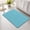 Blue, variant on Ice Blue Non Slip Bathroom Mat, Light Blue Color Solid Background Rustic Farmhouse Absorbent Bath Mat Rubber Backed Quick Dry Doormat Fit Under Door for Bathtub Shower Sink Kitchen 16"x24"
