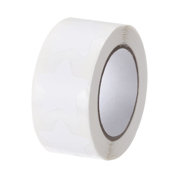 Uxcell 1 Rollo de Etiquetas Adhesivas de Estrellas de 1 Pulgada 500 Contar/Rollo Blanco