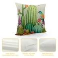 thumbnail image 4 of COMIO Summer Tropical Cactus Floral Decorative Throw Pillow Covers Green Plants Flower Burlap Square Outdoor Cushion Cover Pillow Case for Couch Car Sofa Bed Decor, 4 of 5