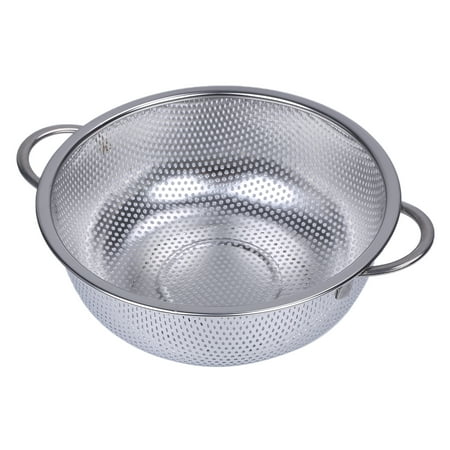 

Stainless Steel Colanders With Handle Colander Perforated Strainer For Kitchen Pasta/Vegetable/Rice/Fruit/Food-M