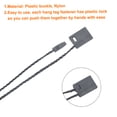 thumbnail image 3 of Uxcell 140Pcs Nylon Hang Tag String 6.7Inch Snap Lock Pins Loop Price Tag Fastener Plastic Tags Dark Gray, 3 of 7