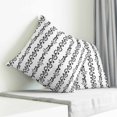 thumbnail image 3 of Black Spring Leaves Pillow Covers 16x16 Inch Decorative Throw Pillow Cover, Pastoral Botanical Striped Flowers Sofa Pillowcases Accent Cushion Case Home Decor Bedroom Living Room, 3 of 6
