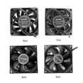 thumbnail image 4 of Ventilador silencioso para carcasas de computadora Ventilador de refrigeración del chasis Cojinete hidráulico (9 cm) Universal Accesorios Electrónicos, 4 of 8