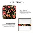 thumbnail image 5 of Lsque Rose Flowers Printed Tissue Box Cover Holder, Facial Paper Organizer Dispenser,Square with Bottom Belt, PVC Leather Decorative Organizer, 5 of 8