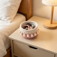 thumbnail image 4 of JHyouerji Polyester Woven Storage Basket with Tassels,Pink Compact Decorative Cylindrical Bin for Cosmetics Makeup Brushes Desk Bathroom Storage, 4 of 7