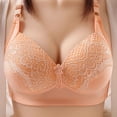 thumbnail image 2 of Eashery Bras for Women Full Coverage Deep V Seamless Bra Orange 95C, 2 of 4