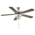 thumbnail image 4 of Trade Winds Tobias 52" 2-Light Ceiling Fan in Brushed Nickel with Clear Bubble Glass, 4 of 9