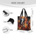 thumbnail image 3 of Easygdp Cute Colorful Flower French Bulldog Bolsa Tote para Mujer, Bolso de Hombro para Trabajo, Playa, Viajes, Compras y Supermercado, 3 of 7