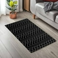 thumbnail image 6 of Abstract Line Door Mat Herringbone Black White Modern Simple Non Slip Absorbent Entrance Mat Washable Low Profile Indoor Doormat for Front Door Entryway Entry 16"x24", 6 of 9