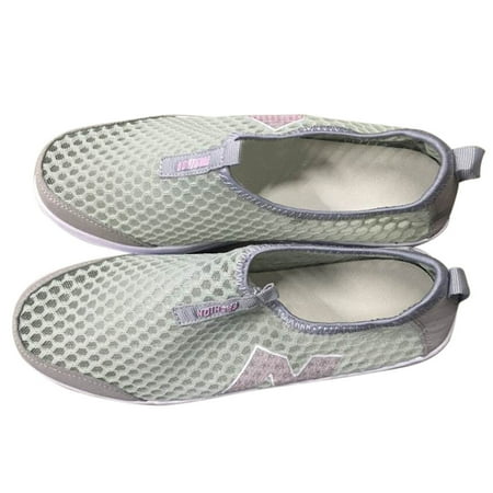 Sexlip Fashion Women Platform Loafers Breathable Mesh Wedges Slip-On Casual Shoes Gray 39
