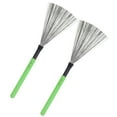 thumbnail image 4 of FUEENIRVA Fueenirva 1 Pair Green Wire Brush Drumsticks High Carbon Steel Maple Handle for Jazz Drums Practice, 4 of 8