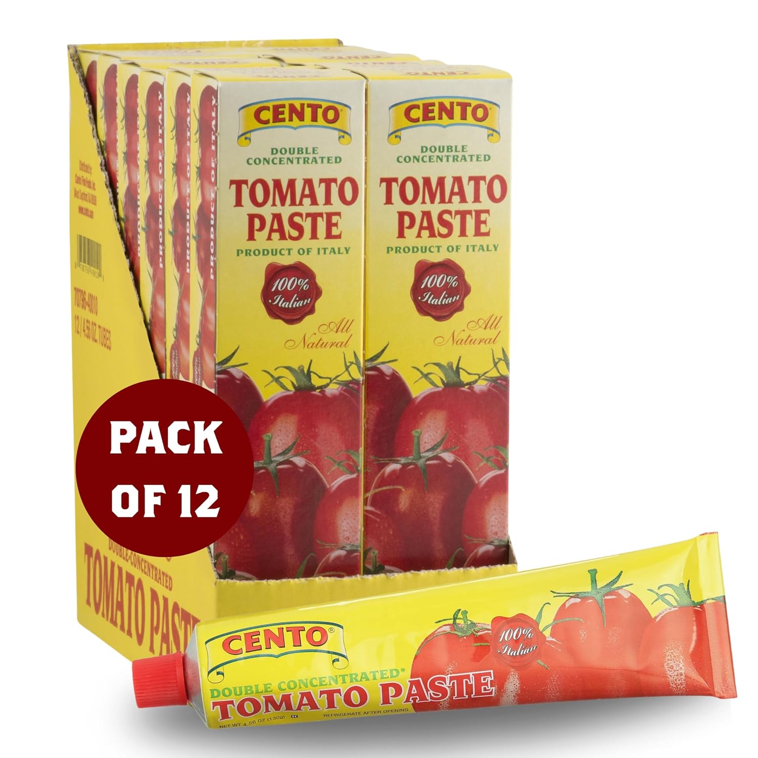 (Pack of 12) Cento Tomato Paste Tube 4.6 Oz