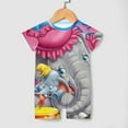 thumbnail image 4 of Dumbo Baby Boy Girl Short Sleeve Romper Clothing Set Print Cartoon Baby Summer One Piece Jumpsuit, 4 of 8