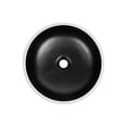 thumbnail image 5 of 16 in. Round Vessel Bathroom Sink in Matte Black and Textured White Ceramic – Modern Above-Counter Basin with Stone-Look Finish, 5 of 7