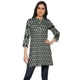 thumbnail image 1 of Moomaya Kurtis Courtes à Col Montant en Poly-Crêpe pour Femmes, Haut de Robe Imprimé, 1 of 5