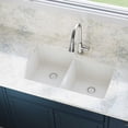 thumbnail image 5 of Elkay Quartz Luxe 33" x 20-1/2" x 9-1/2", Offset Double Bowl Undermount Sink, Maraschino, 5 of 6