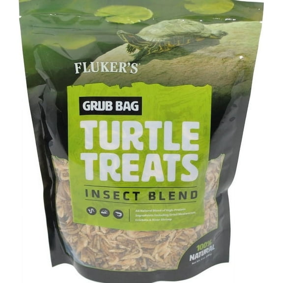 Flukers 72032 6 oz Grub Bag Turtle Treat, Insect Blend - Pack of 12