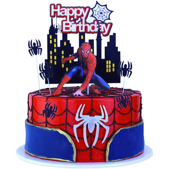 Cake Cupcake Toppers Spider Man Party Supplies Cake Cupcake Toppers Spider Man Party Supplies