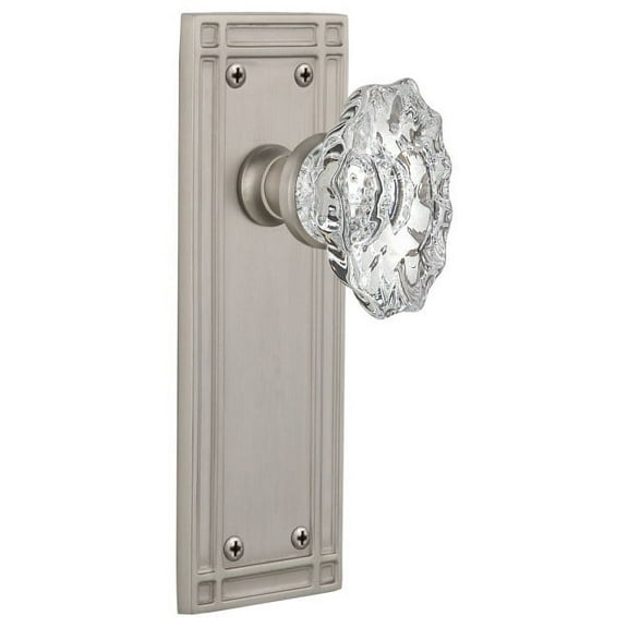 Nostalgic Warehouse Mischa_Sd_Nk Vintage Chateau Fluted Crystal Single Dummy Door Knob -