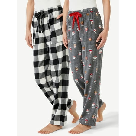 

Joyspun Women s Flannel Lounge Pants 2-Pack Sizes S to 3X