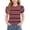 Red Puff Sleeve Striped, variant on JOANKDMI Puff Sleeve Striped T Shirts Girls 10-11 Crewneck Short Sleeve Casual Tops Trendy Summer Graphic Basic Tees Pullover Blouse for Kids Everyday School Wear