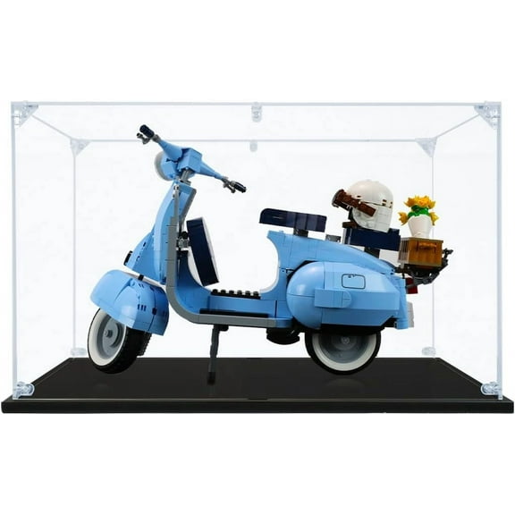 Acrylic Display Case Compatible for Lego Vespa 125 #10298, Dustproof Display Case (Case Only) (Lego Sets are NOT Included)