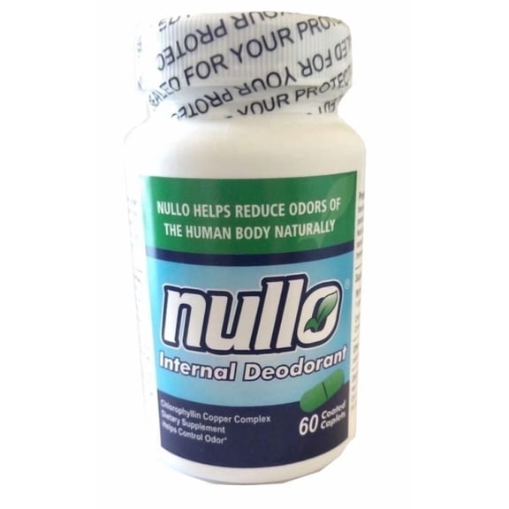 Nullo Internal Deodorant Tablets Pack of 3 with Chlorophyllin Copper Complex Unscented 60 Count